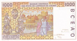 West African States, 1.000 Francs, 2001, UNC, p11Aj
"A" for Cote d' Ivoire
Estimate: USD 15-30