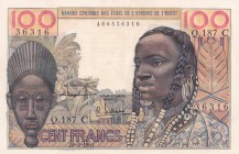 West African States, 100 Francs, 1961, UNC, p301Cc
"C'' Burkina Faso