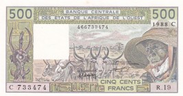 West African States, 500 Francs, 1988, UNC, p306C
There is a fracture in the upper left corner
Estimate: USD 15-30