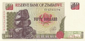 Zimbabwe, 50 Dollars, 1994, UNC, p8, Radar
Estimate: USD 25-50