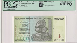 Zimbabwe, 10 Trillion Dollars, 2008, UNC, p88
PCGS 67 PPQ
Estimate: USD 30-60
