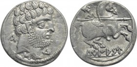 SPAIN. Turiasu. Denarius (Late 2nd-early 1st century BC).