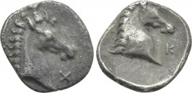 CALABRIA. Tarentum. 3/4 Obol (Circa 325-280 BC).