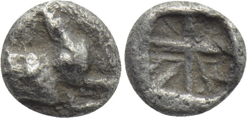 SICILY. Himera. Tetartemorion (Circa 530-520 BC). 

Obv: Cock standing right....