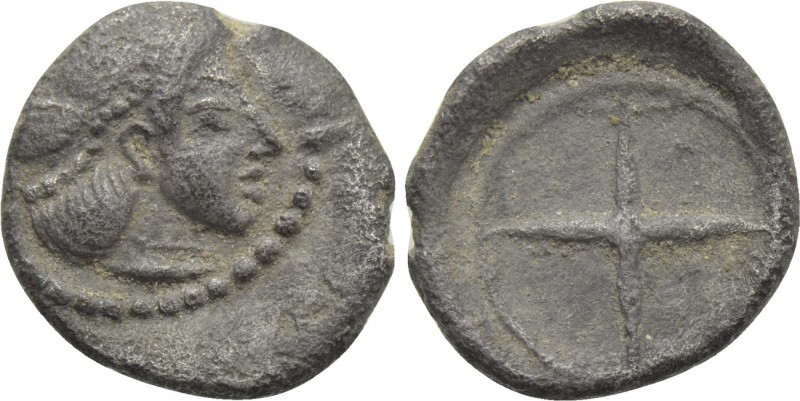SICILY. Syracuse. Hieron I (478-466 BC). Litra. 

Obv: Diademed head of Arethu...