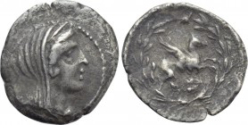 KORKYRA. Korkyra. Victoriatus or Drachm (2nd century BC).