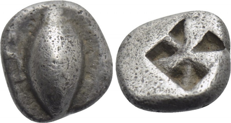 BOEOTIA. Orchomenos. Obol (Circa 525-500 BC). 

Obv: Grain ear; E to right.
R...