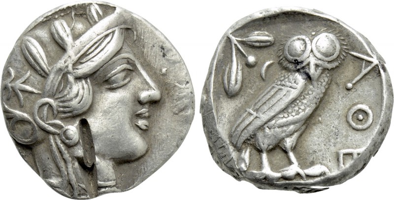 ATTICA. Athens. Tetradrachm (Circa 454-404 BC). 

Obv: Helmeted head of Athena...
