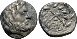 ACHAIA. Achaian League. Antigoneia (Mantinea). Triobol or Hemidrachm (Circa 188-180 BC).