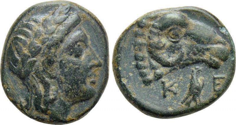 TROAS. Kebren. Ae (Circa 350-310 BC). 

Obv: Laureate head of Apollo right.
R...