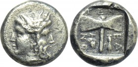 TROAS. Tenedos. Didrachm (Circa 450-387 BC).