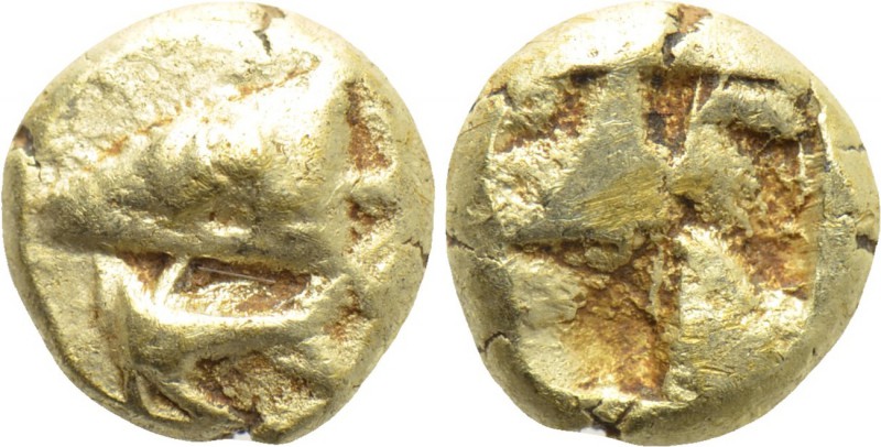 MYSIA. Kyzikos. EL Hemihekte (Circa 600-550 BC). 

Obv: Head of tunny left; be...