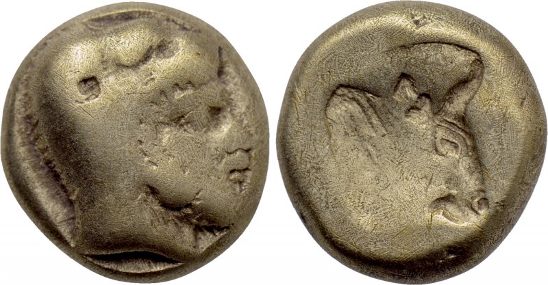 LESBOS. Mytilene. EL Hekte (Circa 478-455 BC). 

Obv: Head of Herakles right, ...