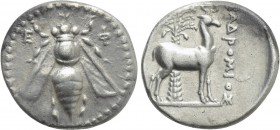 IONIA. Ephesos. Drachm (Circa 202-150 BC). Badromios, magistrate.