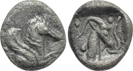 CARIA. Halikarnassos. Obol (5th century BC).