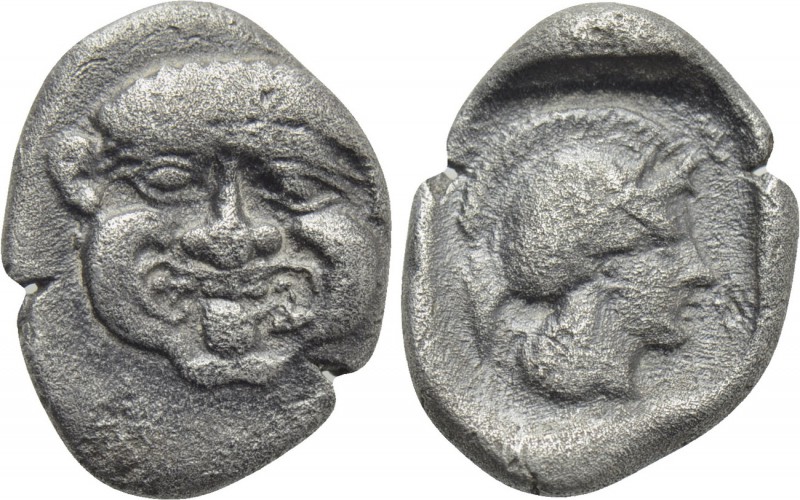 PISIDIA. Selge. Obol (Circa 250-190 BC). 

Obv: Facing gorgoneion.
Rev: Helme...