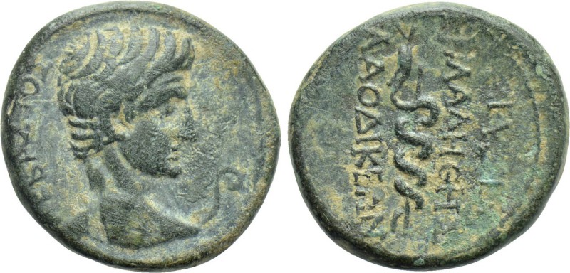 PHRYGIA. Laodicea ad Lycum. Augustus (27 BC-14 AD). Ae. Zeuxis Philalethes, magi...