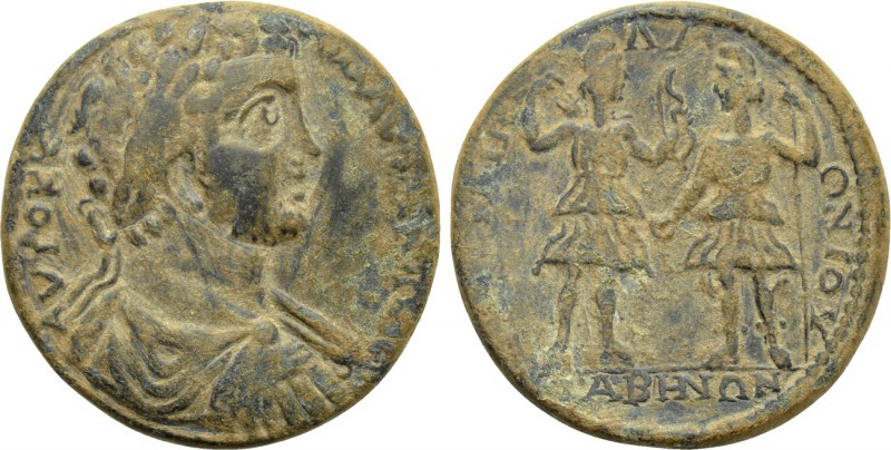 CARIA. Tabae. Caracalla (198-217). Ae Medallion. Apollonios, archon and stratego...