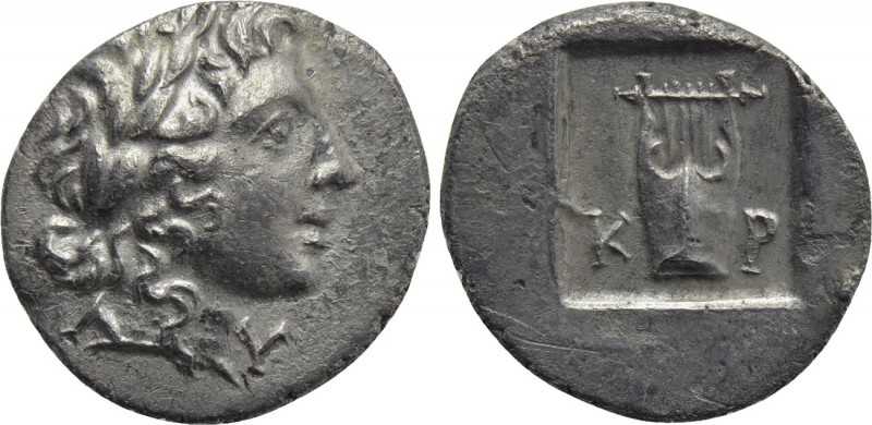 LYCIAN LEAGUE. Cragus (Circa 48-42 BC). Hemidrachm. 

Obv: Λ - Y. 
Laureate h...