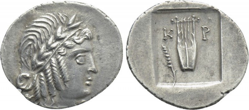 LYCIAN LEAGUE. Cragus (Circa 30-27 BC). Hemidrachm. 

Obv: Λ - Y. 
Laureate h...