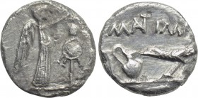 MARK ANTONY. Quinarius (43 BC). Military mint traveling with Antony and Lepidus in Transalpine Gaul.