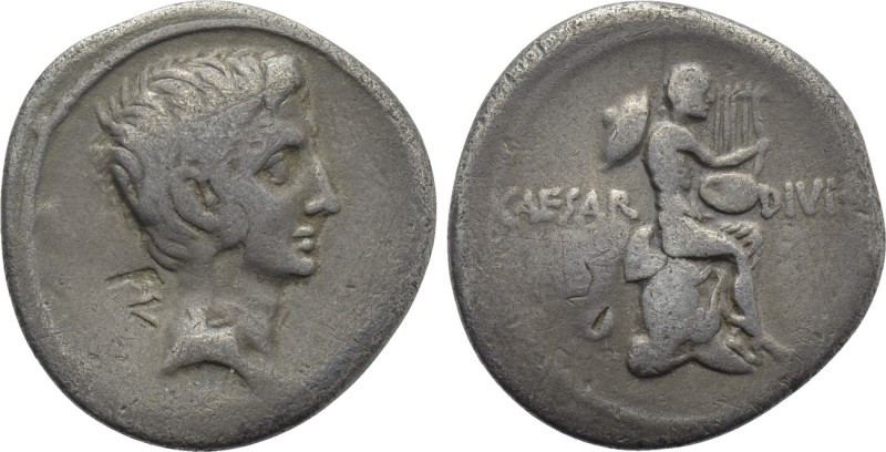 OCTAVIAN. Denarius (32-31 BC). Uncertain Italian mint, possibly Rome. 

Obv: B...