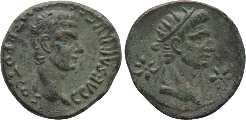 CALIGULA with DIVUS AUGUSTUS (37-41). Base Fourrée Denarius. Imitating Lugdunum....