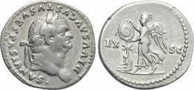 DIVUS VESPASIAN (Died 79). Denarius. Rome. "Judaea Capta" commemorative. Struck under TItus.