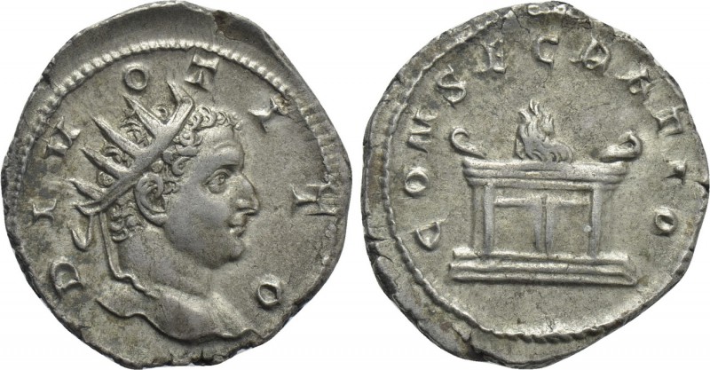DIVUS TITUS (Died 81). Antoninianus. Rome. Struck under Trajanus Decius. 

Obv...