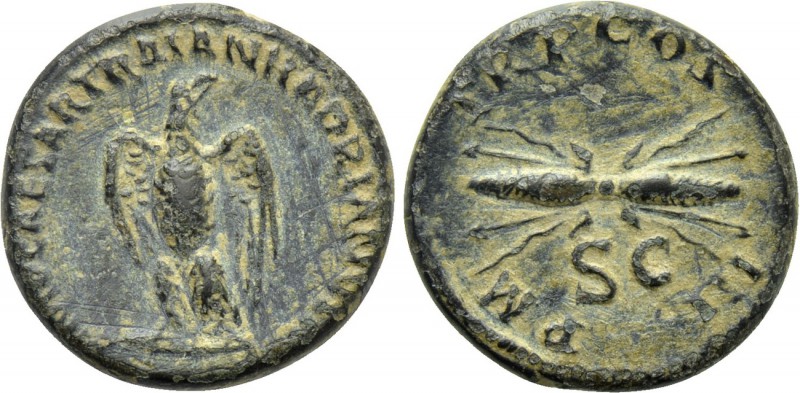 HADRIAN (117-138). Semis. Rome. 

Obv: IMP CAESAR TRAIAN HADRIANVS AVG. 
Eagl...