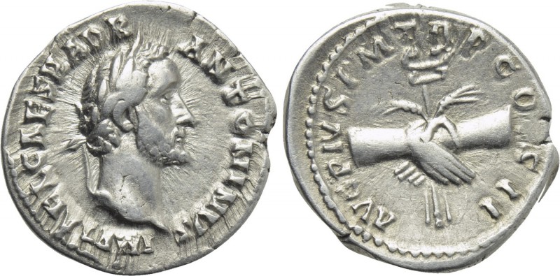 ANTONINUS PIUS (138-161). Denarius. Rome. 

Obv: IMP T AEL CAES HADR ANTONINVS...