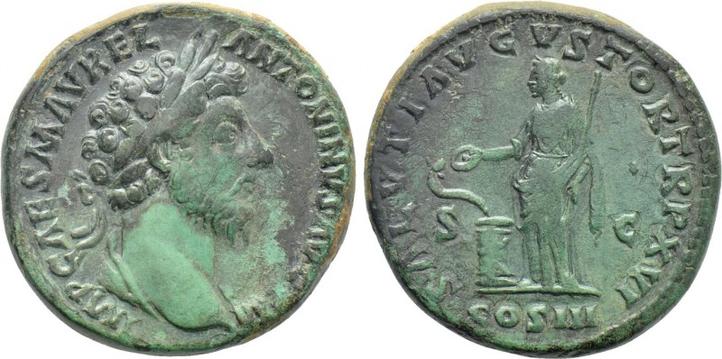 MARCUS AURELIUS (161-180). Sestertius. Rome. 

Obv: IMP CAES M AVREL ANTONINVS...