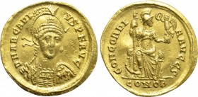 ARCADIUS (383-408). GOLD Solidus. Constantinople.
