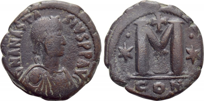 ANASTASIUS I (491-518). Follis. Constantinople. 

Obv: D N ANASTASIVS P P AVG....