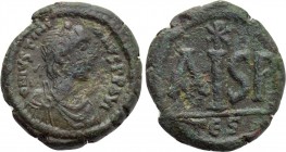 JUSTINIAN I (527-565). 16 Nummi. Thessalonica.