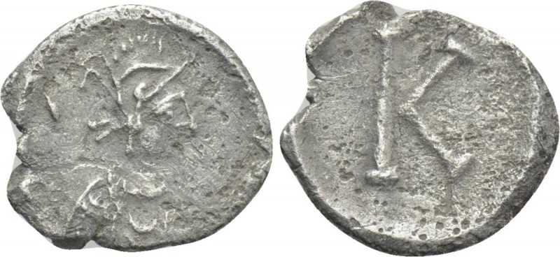 ANONYMUS. Time of Justinian I (527-565). Siliqua or Scripulum(?) Constantinople....