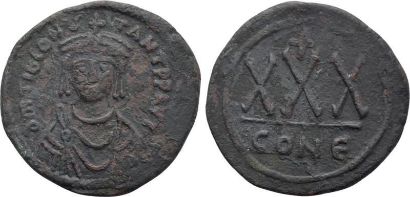 TIBERIUS II CONSTANTINE (578-582). 3/4 Follis or 30 Nummi. Constantinople. 

O...