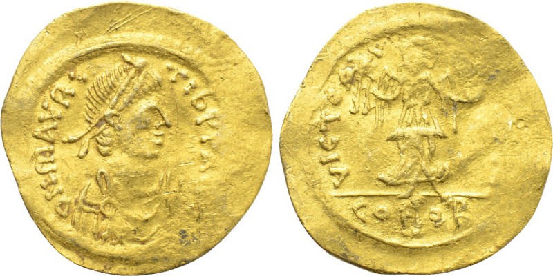 MAURICE TIBERIUS (582-602). Semissis. Constantinople. 

Obv: D N MAVRI TIЬ P P...