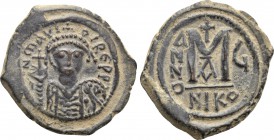MAURICE TIBERIUS (582-602). Follis. Nicomedia. Dated RY 6 (587/8).