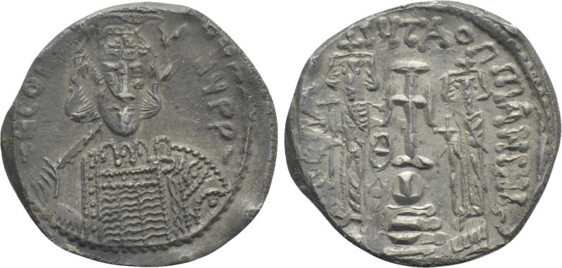 CONSTANTINE IV POGONATUS with HERACLIUS and TIBERIUS (668-685). Hexagram. Consta...