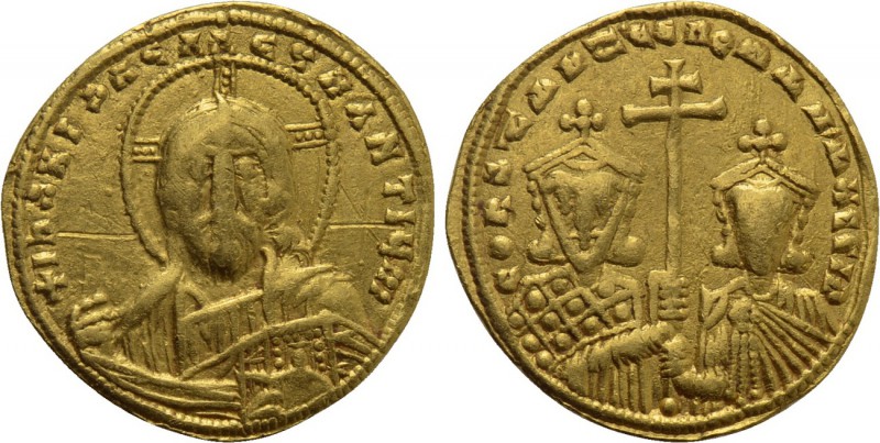CONSTANTINE VII PORPHYROGENITUS with ROMANUS I (913-959). GOLD Solidus. Constant...
