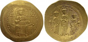 EUDOCIA with MICHAEL VII DUCAS and CONSTANTIUS (1067). GOLD Histamenon Nomisma. Constantinople.
