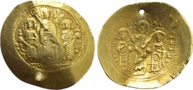 ROMANUS IV DIOGENES  with EUDOCIA, MICHAEL VII, CONSTANTIUS and ANDRONICUS (1068-1071). GOLD Histamenon Nomisma. Constantinople.