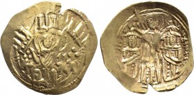 ANDRONICUS II with ANDRONICUS III (1282-1328). GOLD Hyperpyron. Constantinople.