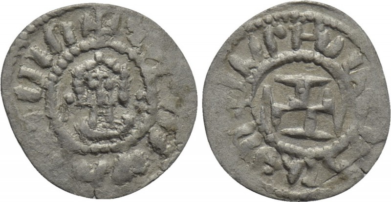 ARMENIA. Hetoum II (1289-1293, 1295-1296 & 1301-1305). BI Denier. 

Obv: Crown...