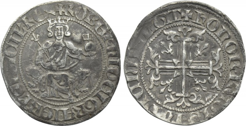 ITALY. Naples. Robert I d'Anjou (1309-1343). Gigliato. 

Obv: + ROBЄRT DЄI GRA...