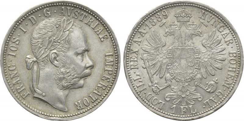 AUSTRIA. Franz Josef I (1848-1916). Florin (1889). Wien. 

Obv: FRANC IOS I D ...