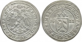 GERMANY. Nürnberg. Ferdinand II (Holy Roman Emperor, 1619-1637). 15 Kreuzer (1622).