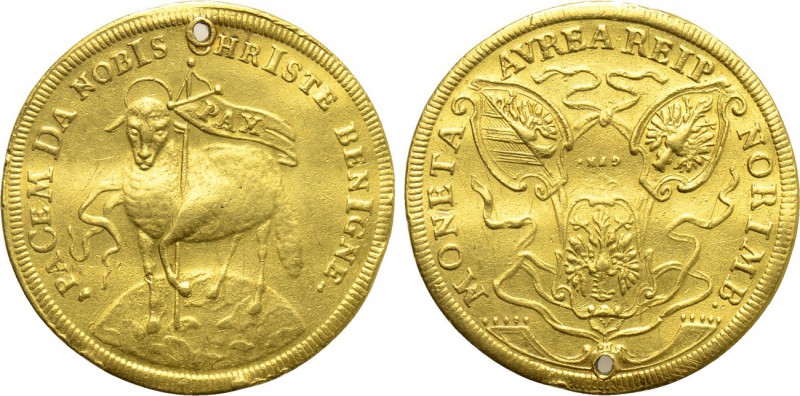 GERMANY. Nürnberg. GOLD Medallic 4 Ducats (1703). 

Obv: PACEM DA NOBIS CHRIST...