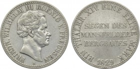 GERMANY. Preußen. Friedrich Wilhelm III (1829-1840). Bergbautaler (1829-A). Berlin.